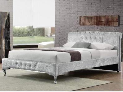 Buy cheap Rosh Luxury Double Size Tufted Storage Bed Lint Sliver Crystal Button European Style from wholesalers