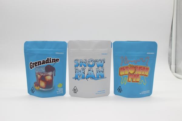 Edibles ziplockk Mylar Bags Smell Proof Eco Friendly Food Packaging Mylar Stand