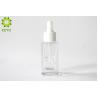 Buy cheap Square 30ml Glass Dropper Bottles , Transparent Glass Lotion Bottles from wholesalers