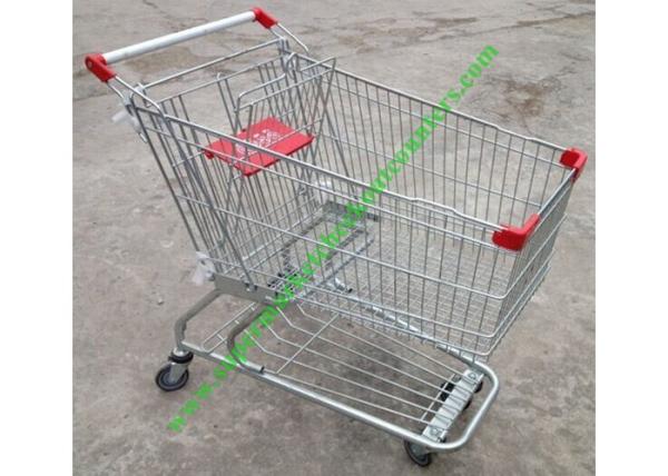 Buy cheap American Style Supermarket Shopping Wire Cart / Customized Carbon steel Hand Trolley from wholesalers