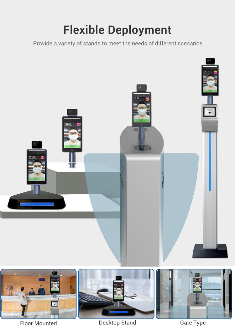 Biometric Wall Mounted Face Recognition Terminal Attendance System 2m Lift Controller