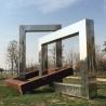 Buy cheap 8M High Curved Corten Steel Garden Sculpture , Mirror Stainless Steel Sculpture from wholesalers