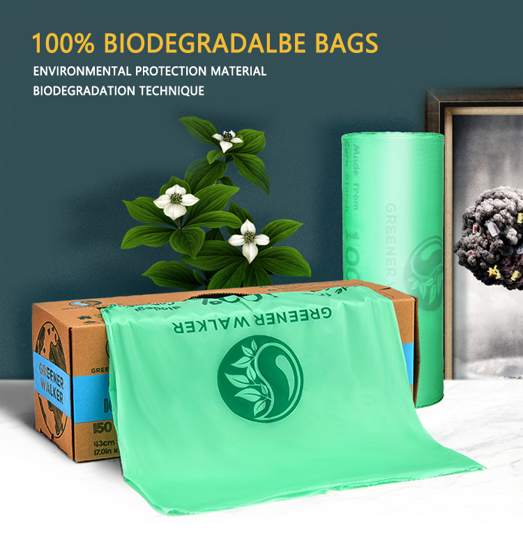 Wholesale Manufacturing 100% Biodegradable Compostable Hospital Kitchen Garbage Bin Raw Material Bio Plastic Trash Bags