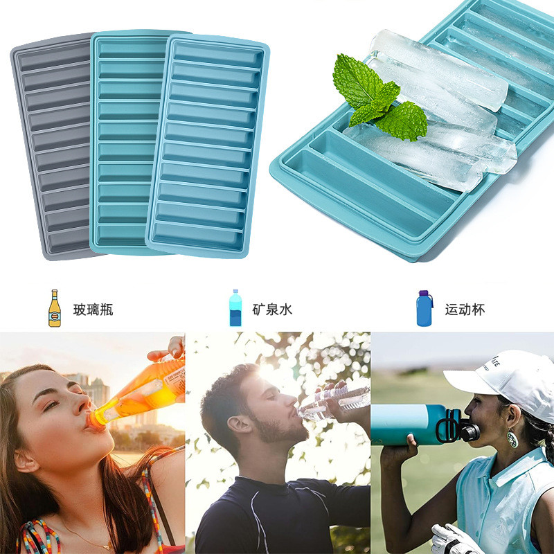 Silicone Freezer Tray With Lid - 1 Cup Silicone Food Freezer Tray - Large Ice Cube Freezer Molds - Soup, Sauce, Leftovers, Homemade Meal Prep Freezing