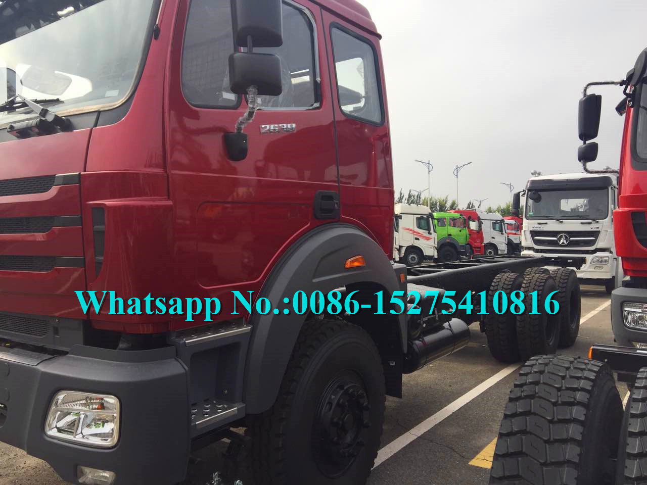 Red Military Use 6x6 Cargo Truck / Off Road Cargo Truck Adopt Benz Technology