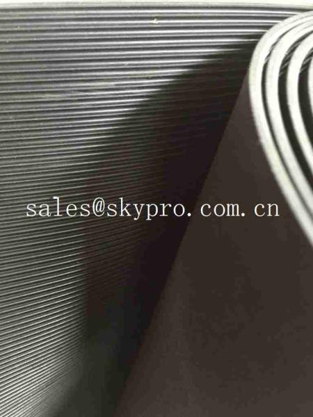 Buy cheap Black Anti Slip Fine Ribbed Rubber Flooring Mat Horses Stables Animal Rubber Sheets from wholesalers