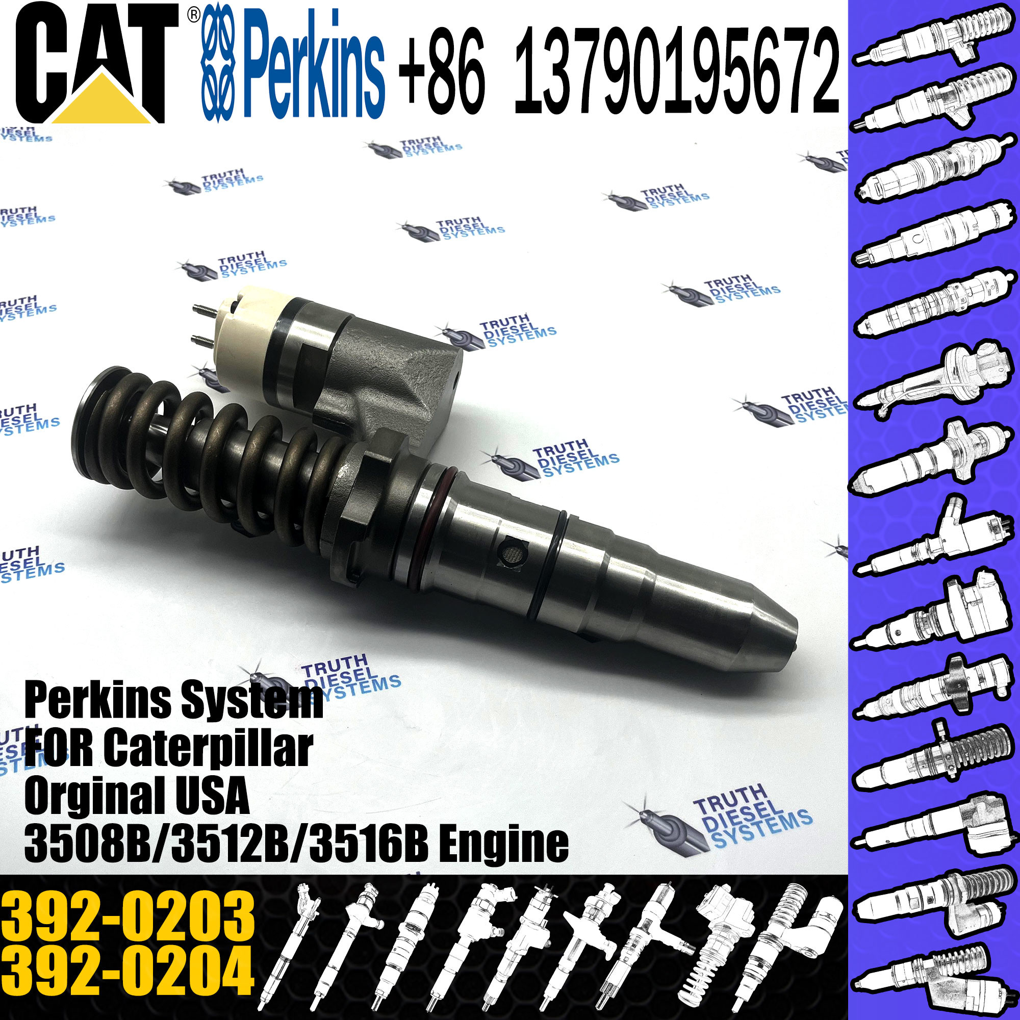Huida engine fuel injector 392-0202 392-0203 392-0204 with genuine packing