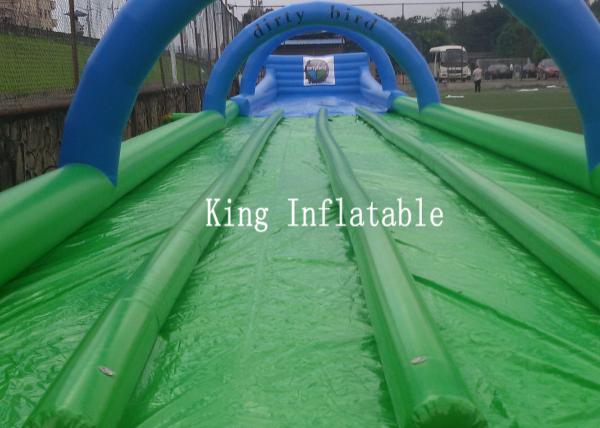 Buy cheap Custom 1200m Inflatable Slip N Slide PVC Tarpaulin Four Lanes Inflatable Slip Slide from wholesalers