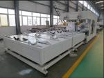 PVC pipe belling machine with four station / double cavities / single head