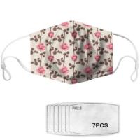 Buy cheap Non Disposable Breathable Floral Print Cloth Face Mask product