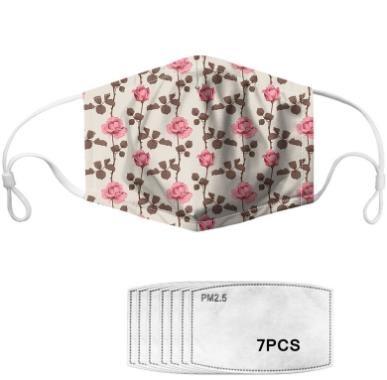 Buy cheap Non Disposable Breathable Floral Print Cloth Face Mask from wholesalers