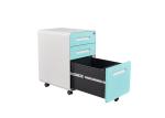 Round Edge Ergonomic 3 Drawer Mobile Pedestal Storage Cabinet