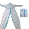 Buy cheap VASTPROTECT-604 Type4/5/6 White Hooded Coveralls with Stick Strip without Face Mask from wholesalers