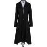 Buy cheap Autumn Winter Women Swallowtail Woolen Long Black Trench Dovetail Slim Blazer Dress 4XL 5XL Plus Size Goth Trench Outwea from wholesalers
