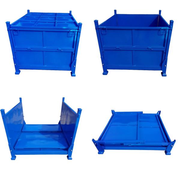 Buy cheap Heavy Duty Industrial Stackable Folding Steel Pallet Containers from wholesalers