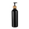 Buy cheap Black Round Shoulder PET Cosmetic Lotion Bottle With Natural Bamboo Lotion Pump from wholesalers