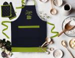 Embroidered 100% Cotton Professional Apron for Men & Women with Adjustable Neck