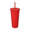 Buy cheap 710ml Double Wall Plastic Tumbler Bulk Reusable Skinny 24 Oz Acrylic Tumbler With Lid And Straw For Water Iced Coffee Tea Soft Touch Finish from wholesalers