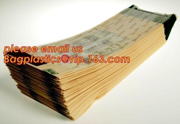 Staple Food grade kraft paper bags, stapled kraft bag, stapled bread kraft bag