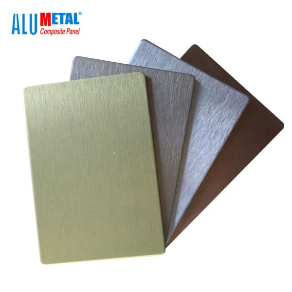 Buy cheap Anodized 0.08mm Brushed Aluminum Composite Panel Sheet Cladding 1220mm LDPE Core from wholesalers