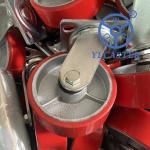 Heavy Duty Red Iron Wheel Center Ball Bearing Casters Up To 837lbs Load Capacity