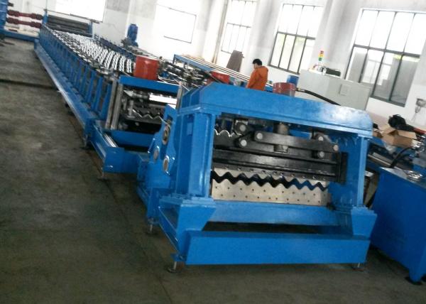 18.5kW Grain Silo Roll Forming Machine , Hydraulic Roofing Sheet Crimping