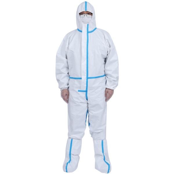 Buy cheap Sterile Non Woven Chemical Medical Protective Coverall With Shoe Cover from wholesalers