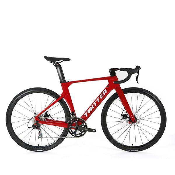Buy cheap TWITTER R10 Carbon Fiber Road Bike 12x142mm Thru Axle Disc Brake Gravel Bicycle from wholesalers