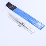 Stainless Steel Jewelry Tools 16.5cm Lockable Straight Tweezers With Grooves