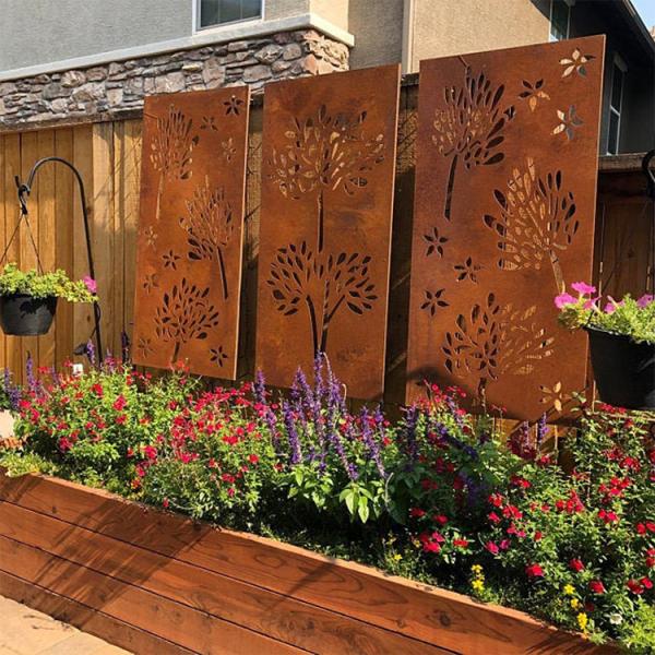 Buy cheap SGS Certified Metal Garden Products Rusted Steel Screens Customizable from wholesalers