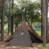 Buy cheap 70D Ripstop Polyester Outdoor Camping Tent Windproof Double Layer Shelter With Stove from wholesalers