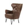 Buy cheap Industrial Unique Top Grian Leather Leisure Chair With Steel Frame from wholesalers