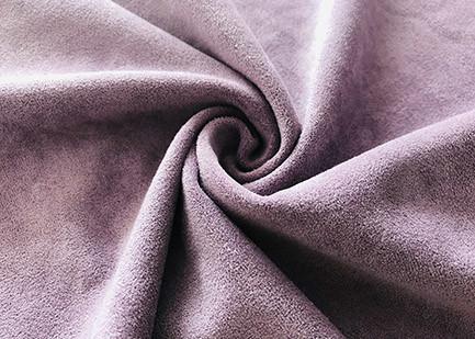 Buy cheap 400GSM Stretchy 92% Polyester Double Suede Material For Clothing Taro Purple from wholesalers