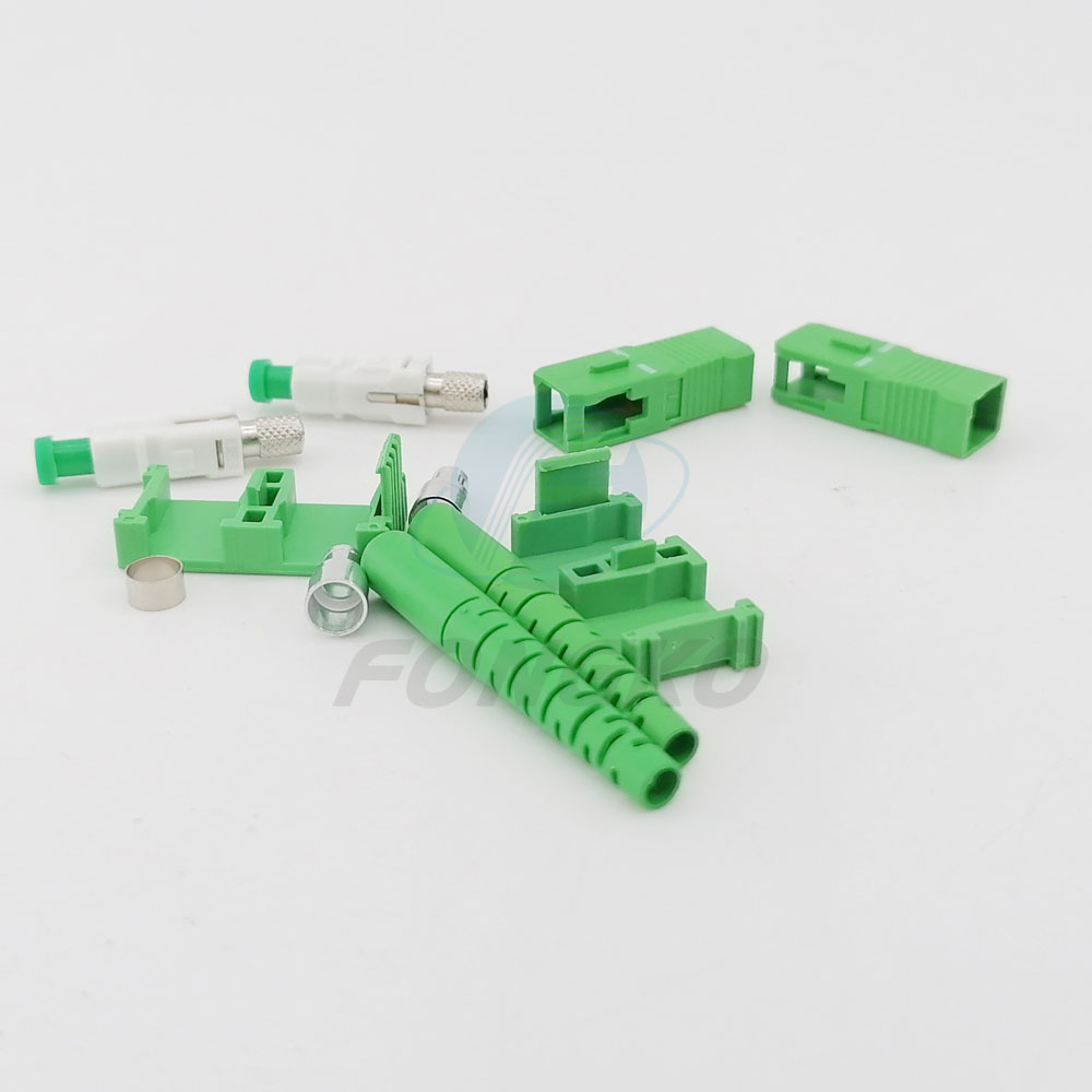 Green SC Duplex FTTH Fiber Connector UPC To APC Adapter