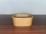 Biodegradable Take Away Square Paper Salad Bowls With Lids