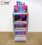Freestanding Candy Merchandising Metal Retail Display Stands With Powder Coating
