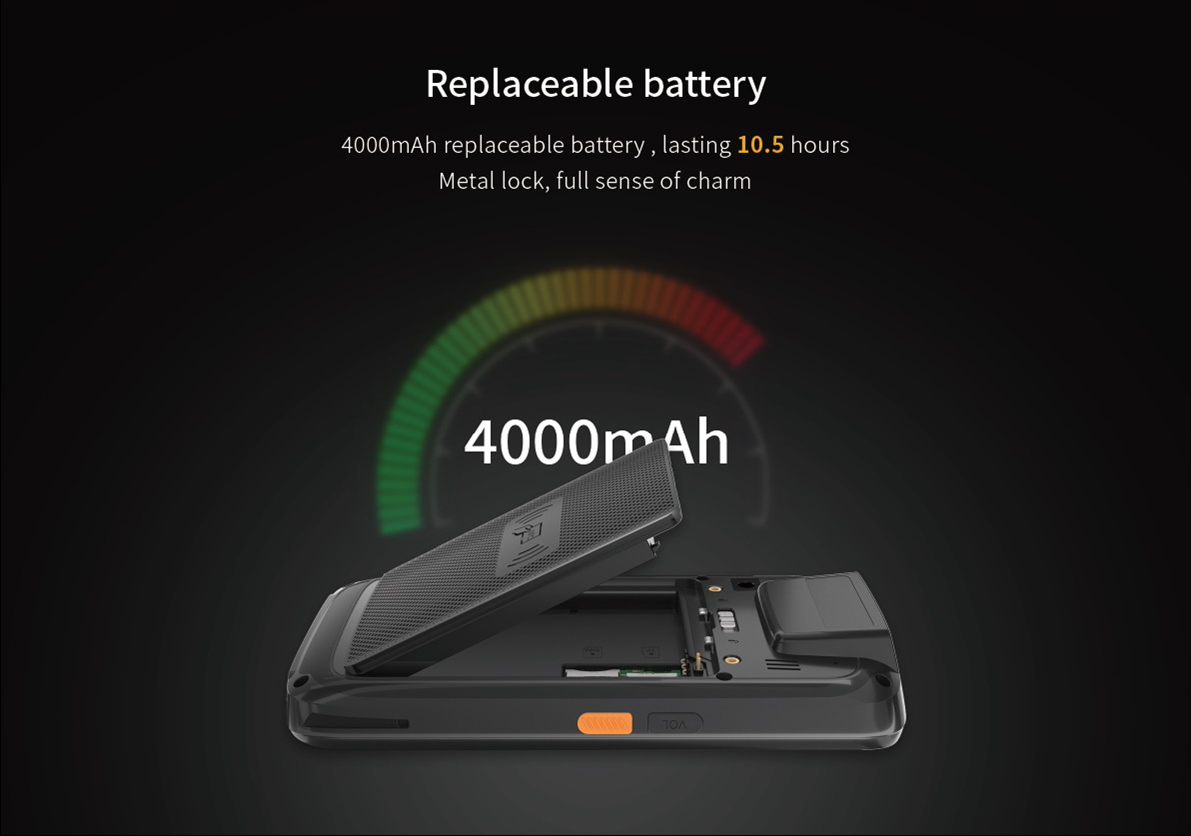 Waterproof Barcode Scanner Big Battery Rugged 5 Inch Android 11 Mobile Computer PDA