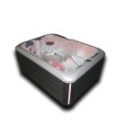 Outdoor Massage Rectangle Bathtub Whirlpool Spa Tub For 3 Seats