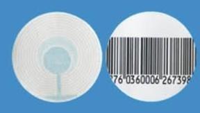 Buy cheap White / Black 1.57 Inch EAS RF Label 4 X 4 Round 8.2MHz for Supermarket from wholesalers