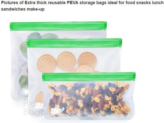 Silicone Plastic Packaging Food Zip Silicon Freezer Fresh Vegetable Storage Bags Fresh Fridge Food Preservation Bag Reus