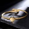 Buy cheap Rhodium Plated Wrist Bangle Bracelet , 18k Gold Heart Shape Bracelet For Ladies from wholesalers