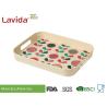 Buy cheap Food grade Home Professional Use Bamboo fibre Tray Plant Fibre Serving Tray with carrying side handles and decal prints from wholesalers