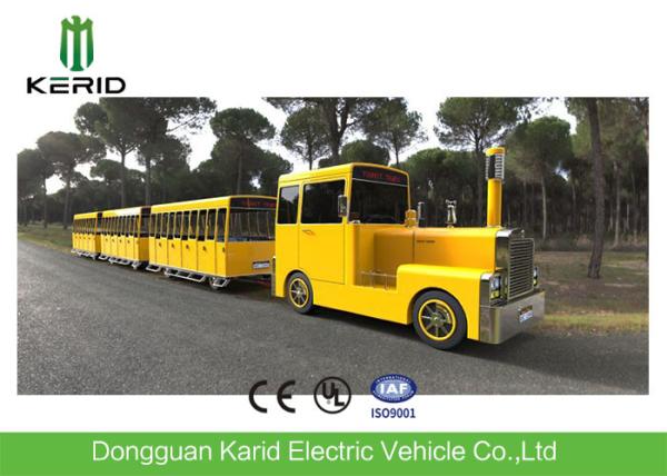 Buy cheap Gasoline Power 62 Seats Mini Trackless Train 76 KW Rated Power CE Approved from wholesalers