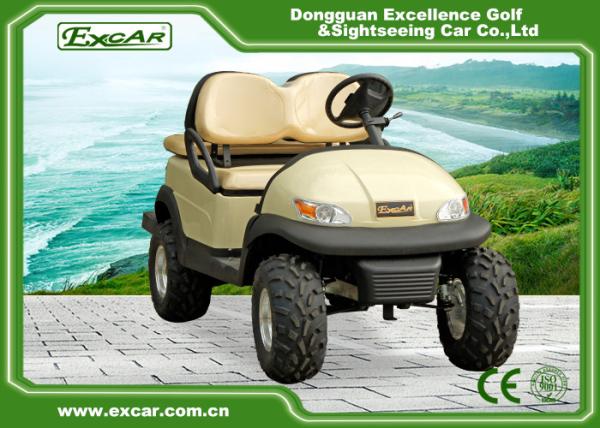 Beach Electric Utility Carts With Yellow 4 Seater Without Roof / Electric