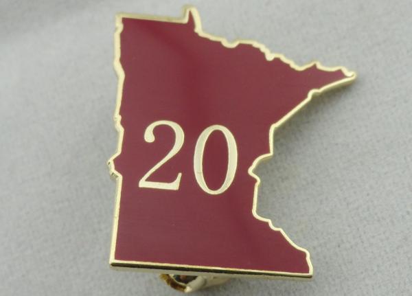 Customized Brass, Stainless Steel, Soft PVC MN Hard Enamel Pin, Gold Plating