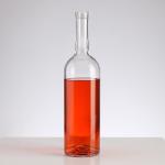 Transparent Glass Bottle 750ml Red Wine Bottle with Cork Sealing Type Made