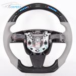 F1 Flat Shape Real Carbon Fiber Cadillac Steering Wheel LED Display 400mm