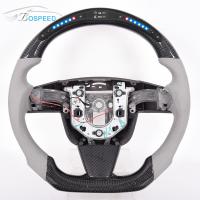 Buy cheap F1 Flat Shape Real Carbon Fiber Cadillac Steering Wheel LED Display 400mm product