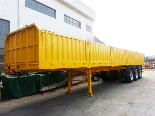 1.5mm Steel Plate Livestock Semi Trailers / 40 Tons Stake Bed Trailer