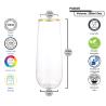 Buy cheap Gold Rim Shatterproof Stemless Wine Glasses 9oz Disposable Champagne Cups from wholesalers